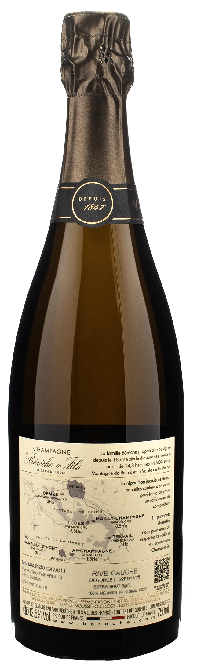 Bereche Champagne Rive Gauche Extra Brut Millesime 2022