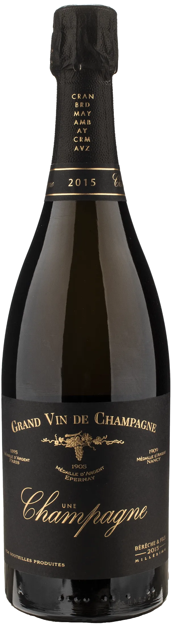 Bereche Champagne Une Extra Brut Millesime 2015