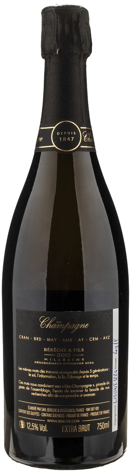 Bereche Champagne Une Extra Brut Millesime 2015