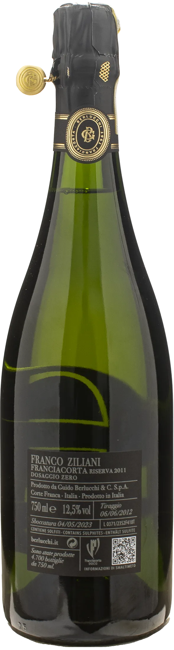 Berlucchi Franciacorta Franco Ziliani Dosaggio Zero Riserva 2011