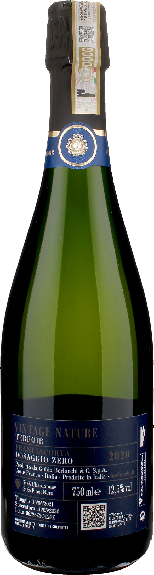 Berlucchi Franciacorta Vintage Nature Terroir 2020