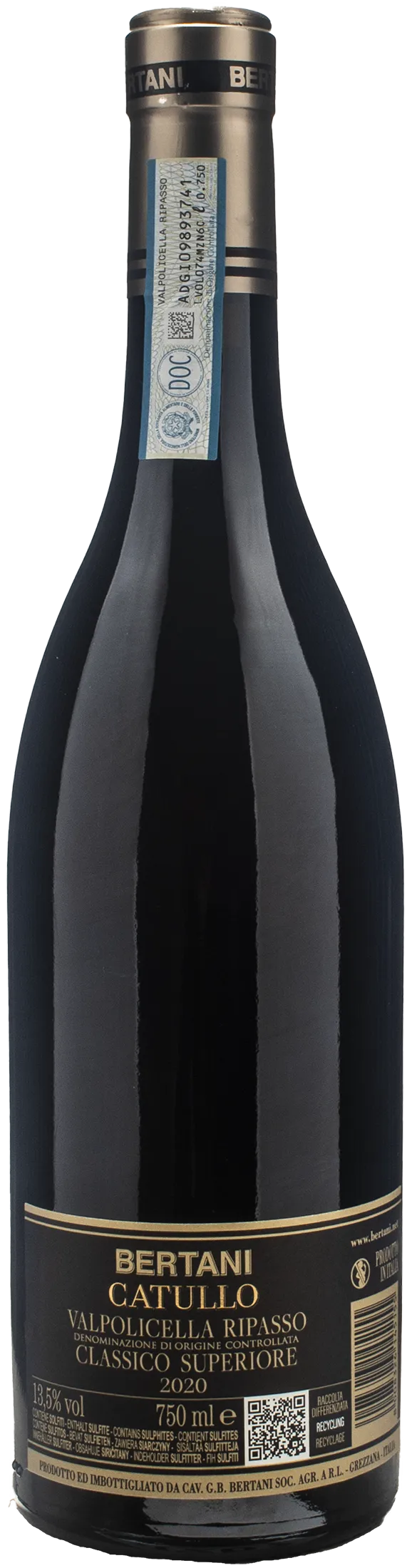 Bertani Valpolicella Ripasso Classico Superiore Catullo 2020