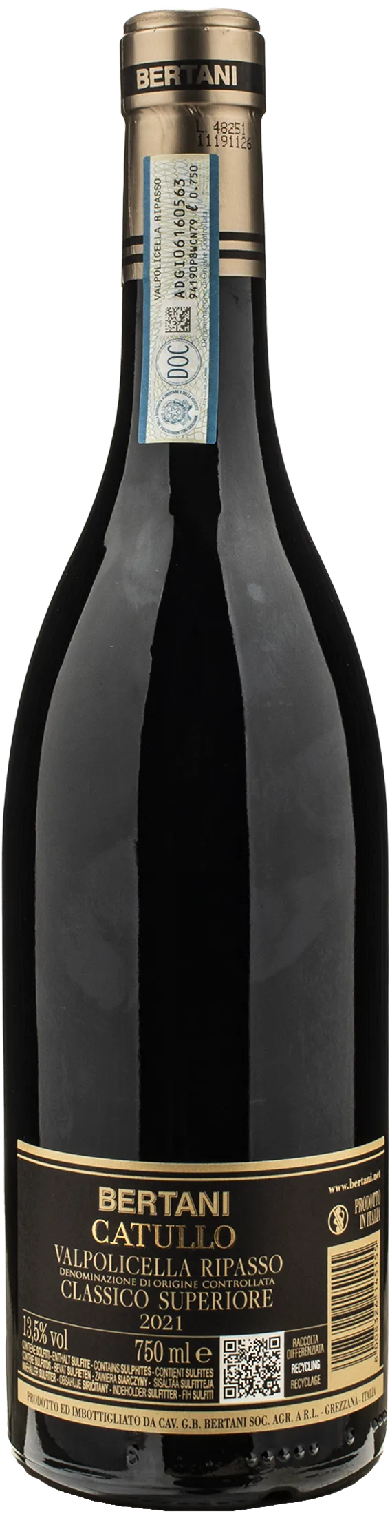 Bertani Valpolicella Ripasso Classico Superiore Catullo 2021