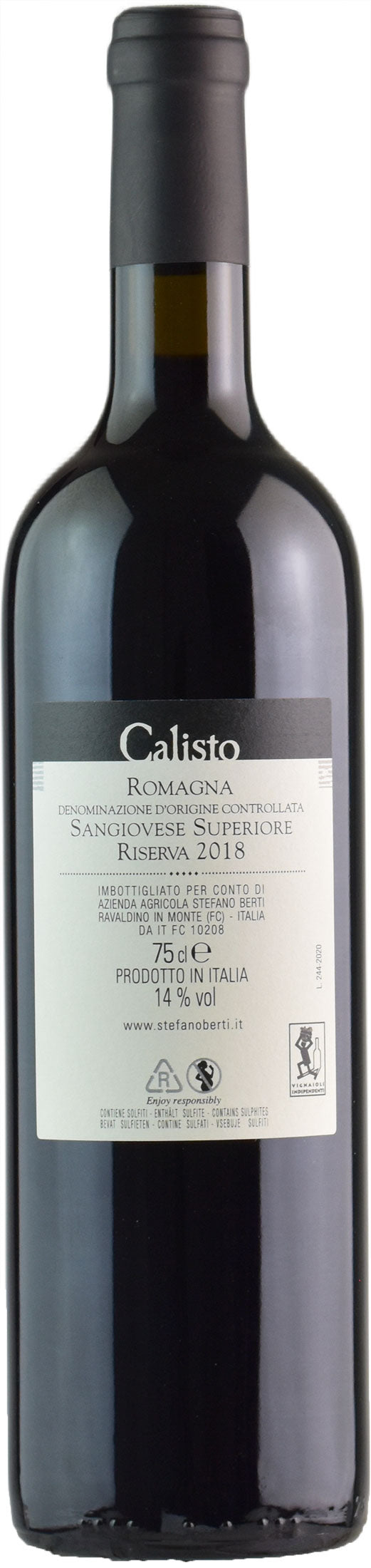 Berti Romagna Sangiovese Superiore Calisto Riserva 2018