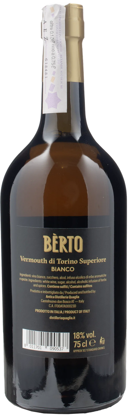 Berto Vermuth di Torino Bianco Superiore 0.75L