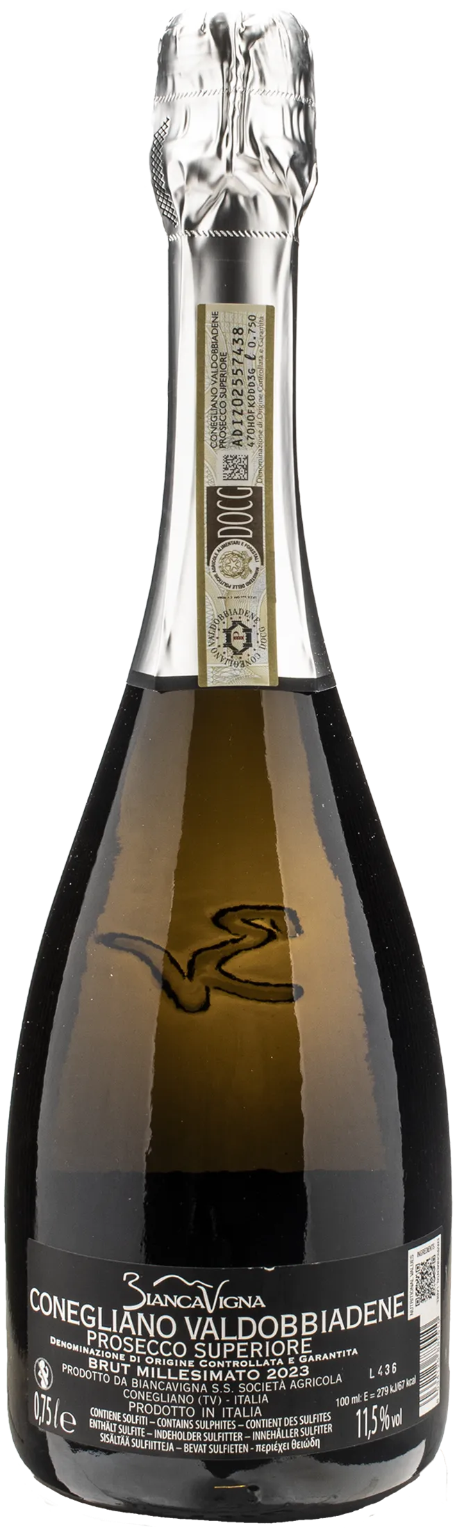 Biancavigna Conegliano Valdobbiadene Prosecco Superiore Brut Millesimato 2023