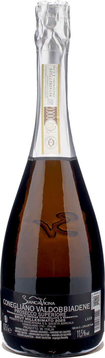 Biancavigna Conegliano Valdobbiadene Prosecco Superiore Brut Millesimato 2025