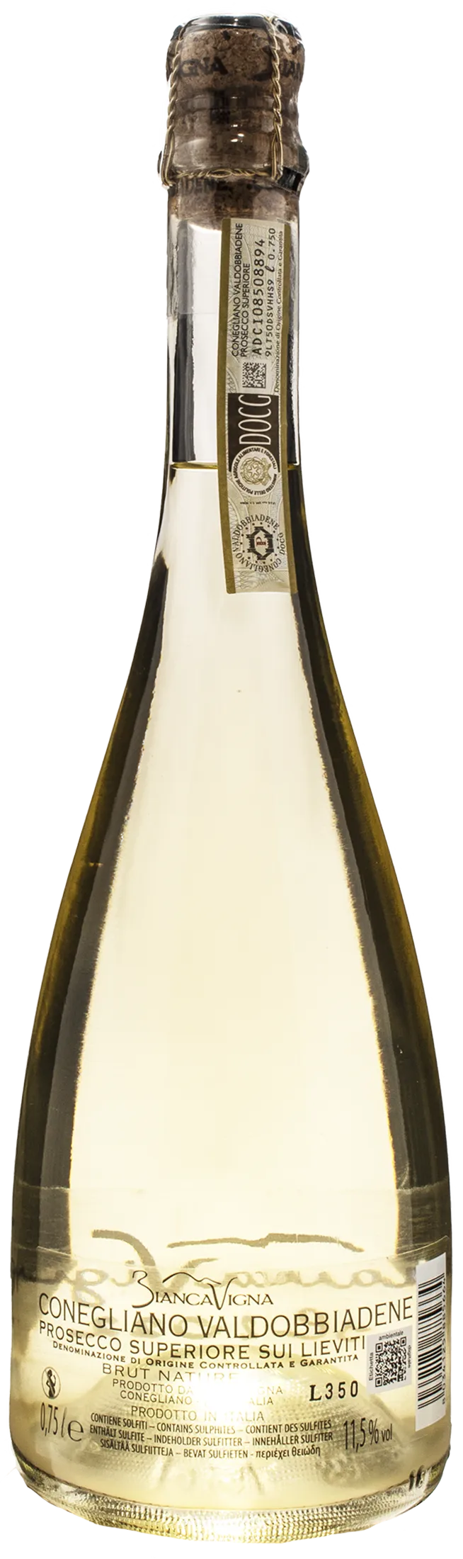 Biancavigna Conegliano Valdobbiadene Prosecco Superiore Sui Lieviti Brut Nature 2023
