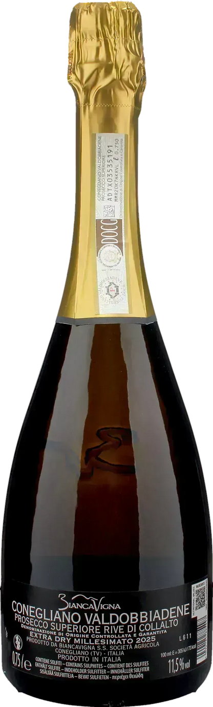 Biancavigna Rive di Collalto Prosecco Superiore Extra Dry 2025