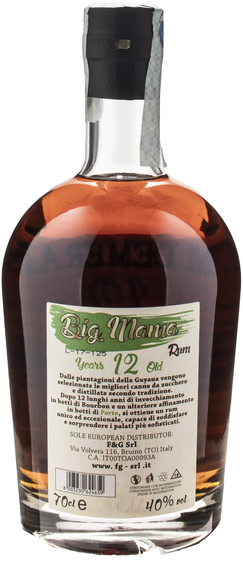 Big Mama Rum Demerara Porto Finished 12 Anni