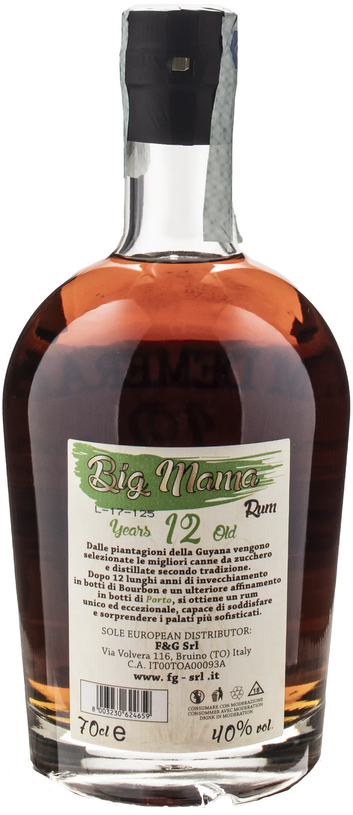 Big Mama Rum Demerara Porto Finished 12 Y.O. 0.7L