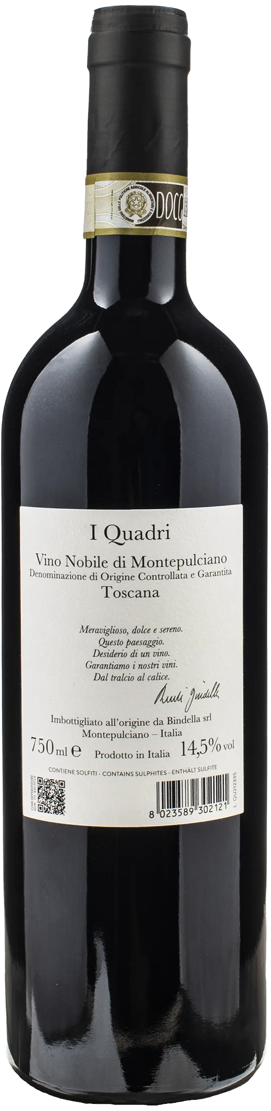 Bindella Tenuta Vallocaia Vino Nobile Di Montepulciano I Quadri 2021