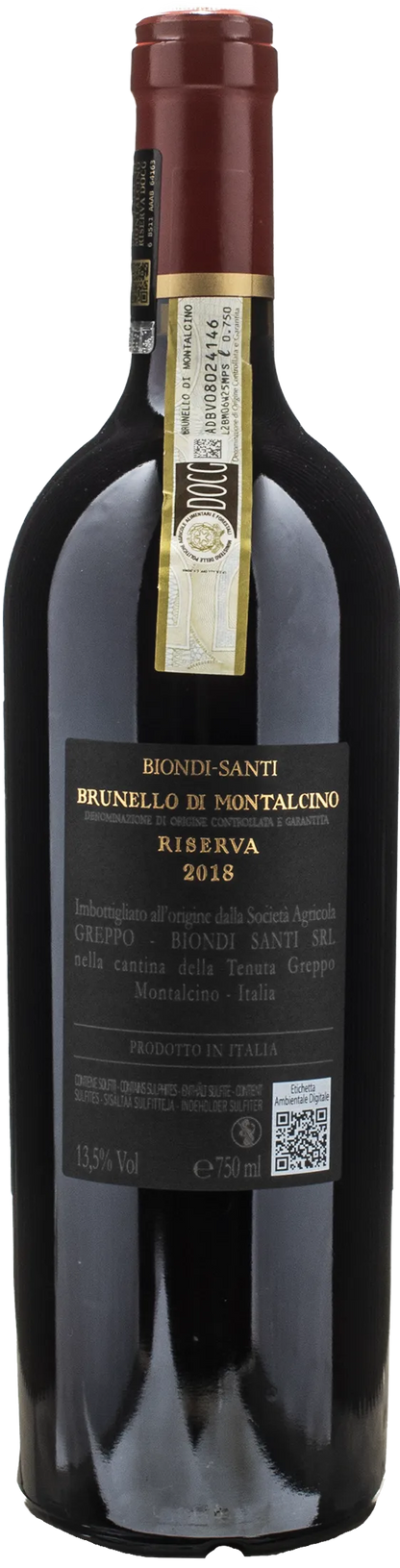Biondi Santi Brunello di Montalcino Greppo Riserva 2018