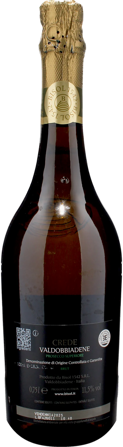 Bisol 1542 Valdobbiadene Prosecco Superiore Crede Brut 2025
