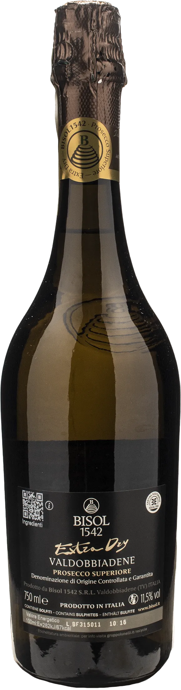 Bisol 1542 Valdobbiadene Prosecco Superiore Cuvee Eroiche Extra Dry