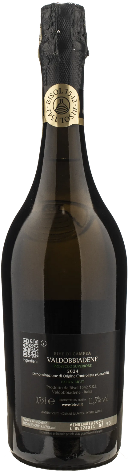 Bisol 1542 Valdobbiadene Prosecco Superiore Rive di Campea Extra Brut 2024