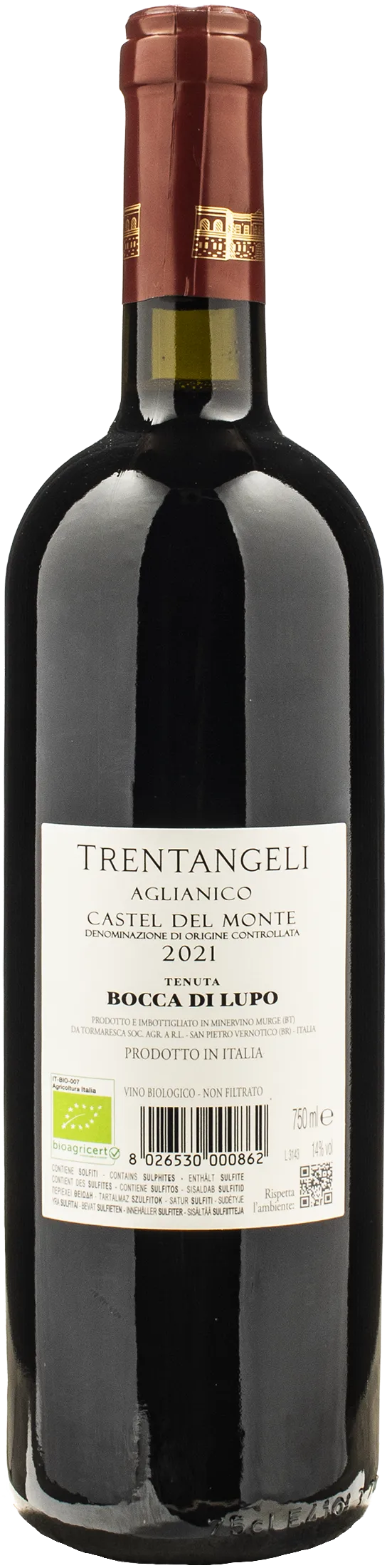 Bocca di Lupo Trentangeli Aglianico Castel cel Monte 2021