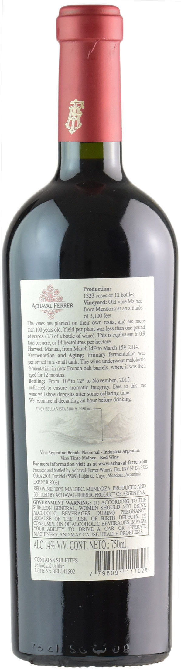 Bodega Achaval-Ferrer Finca Bellavista 2014