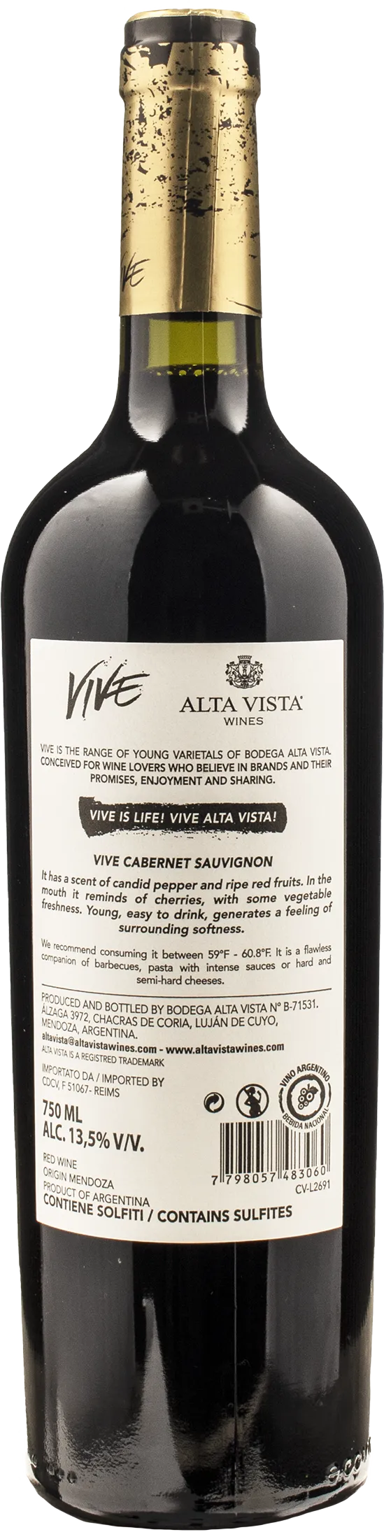 Bodega Alta Vista Cabernet Sauvignon Vive 2021