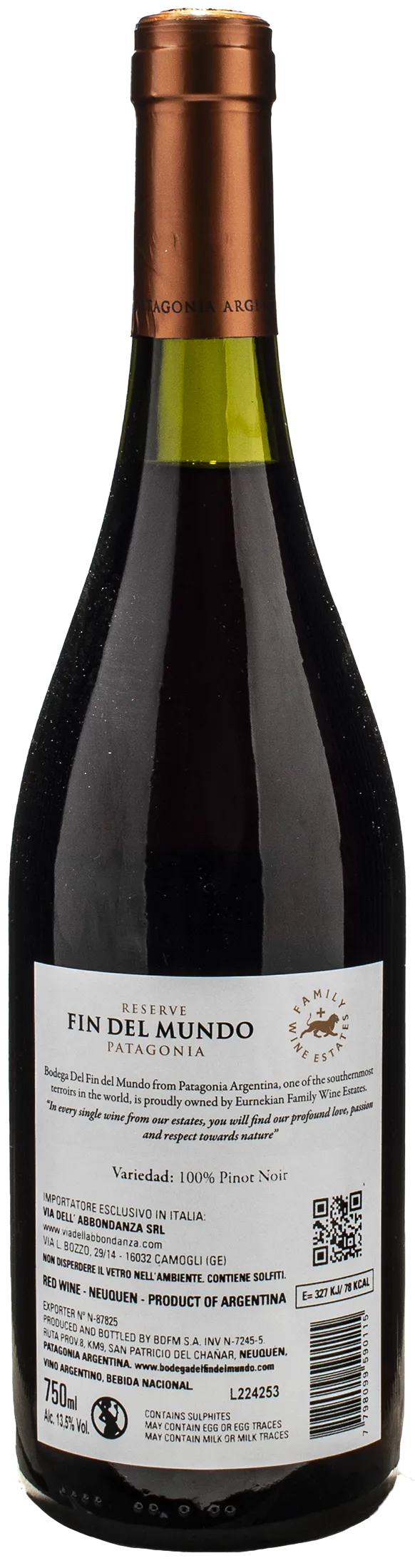 Bodega del Fin del Mundo Patagonia Pinot Noir Reserve 2023
