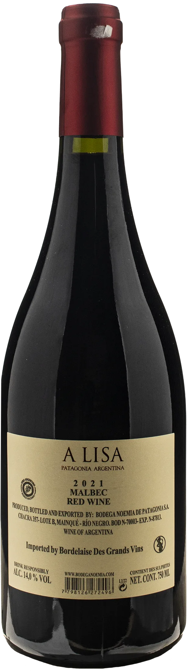 Bodega Noemia Patagonia Malbec A Lisa 2021