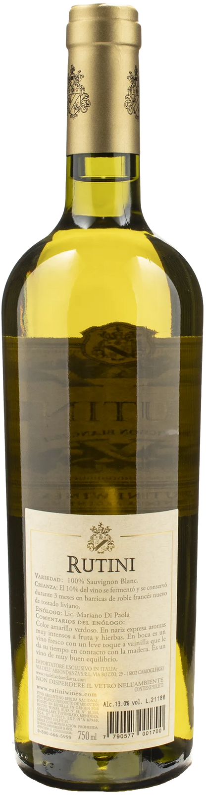 Bodega Rutini Mendoza Sauvignon Blanc 2021