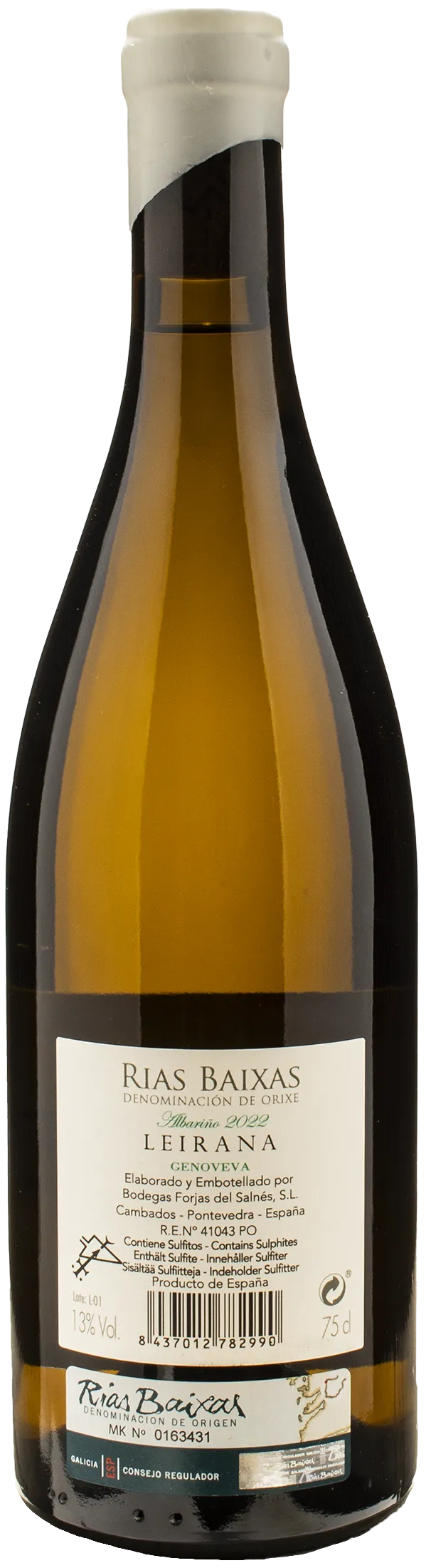 Bodegas Forjas Leirana Albarino Genoveva Rias Baixas 2022