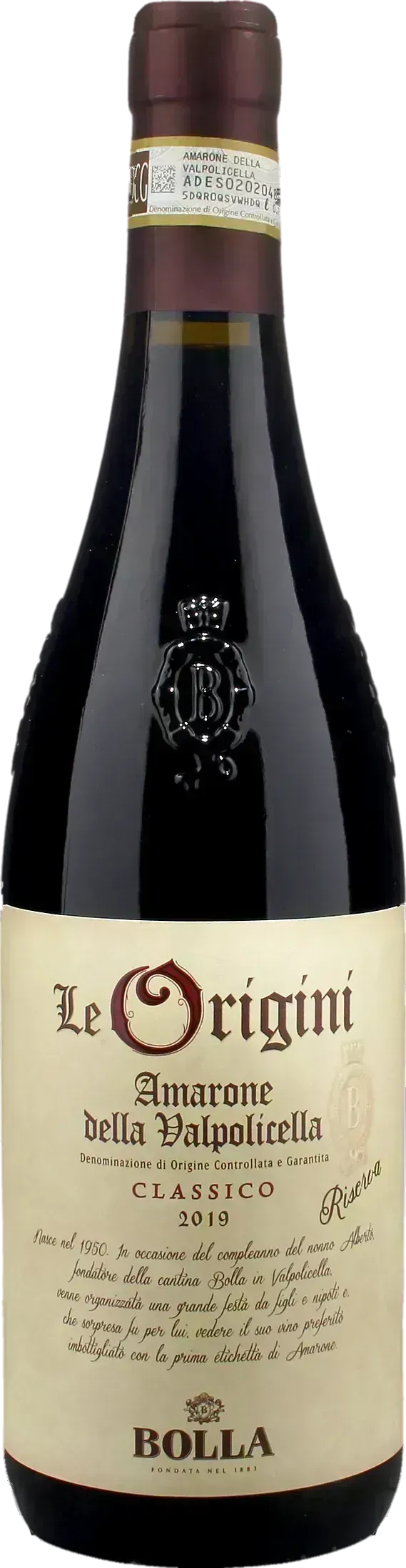 Bolla Amarone della Valpolicella Classico Le Origini Riserva 2019