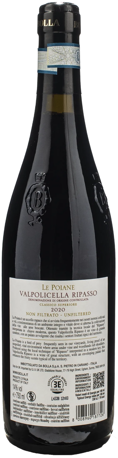 Bolla Valpolicella Ripasso Classico Superiore Le Poiane 2020