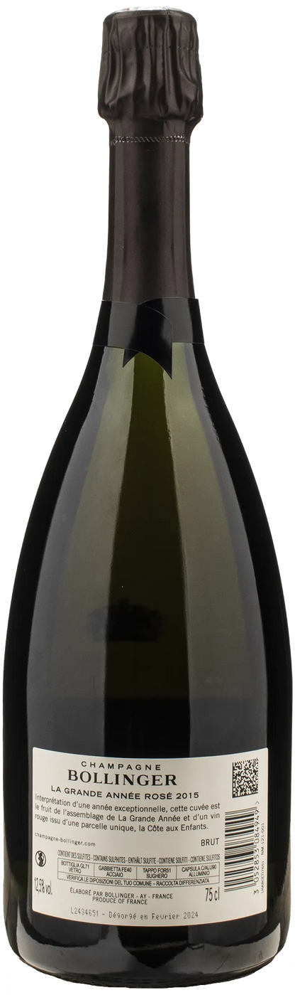 Bollinger Champagne La Grande Annee Rosè Brut 2015