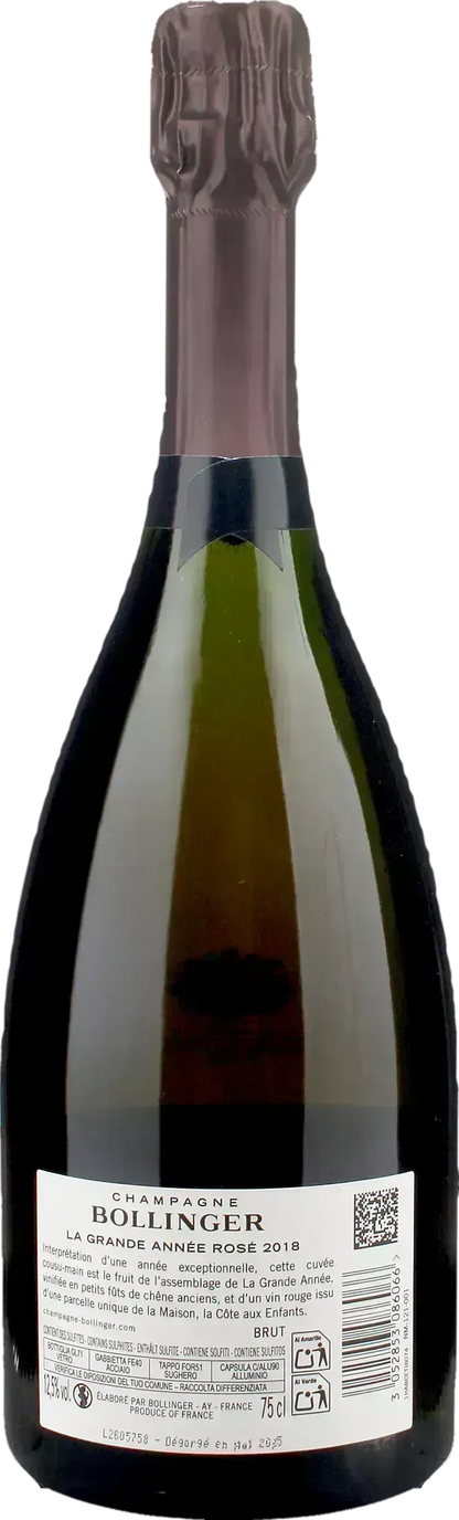 Bollinger Champagne La Grande Annee Rosè Brut 2018