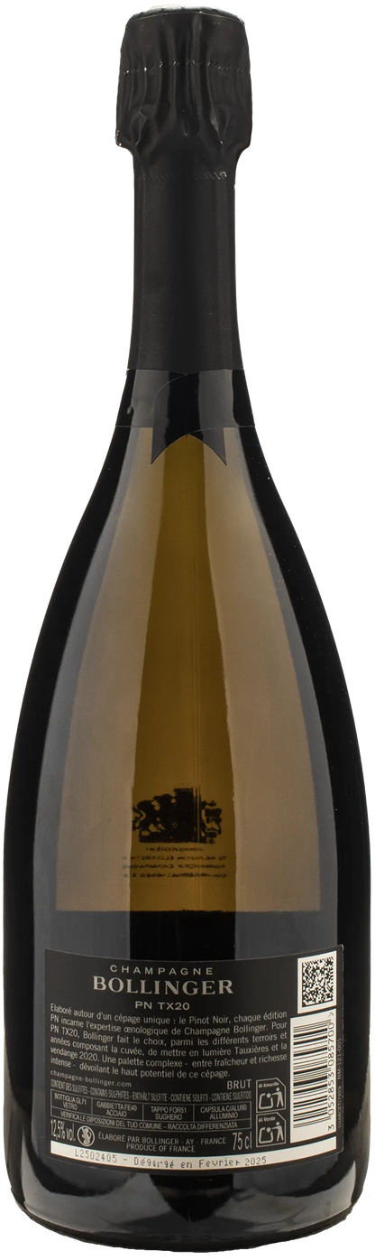 Bollinger Champagne PN TX 20 Brut