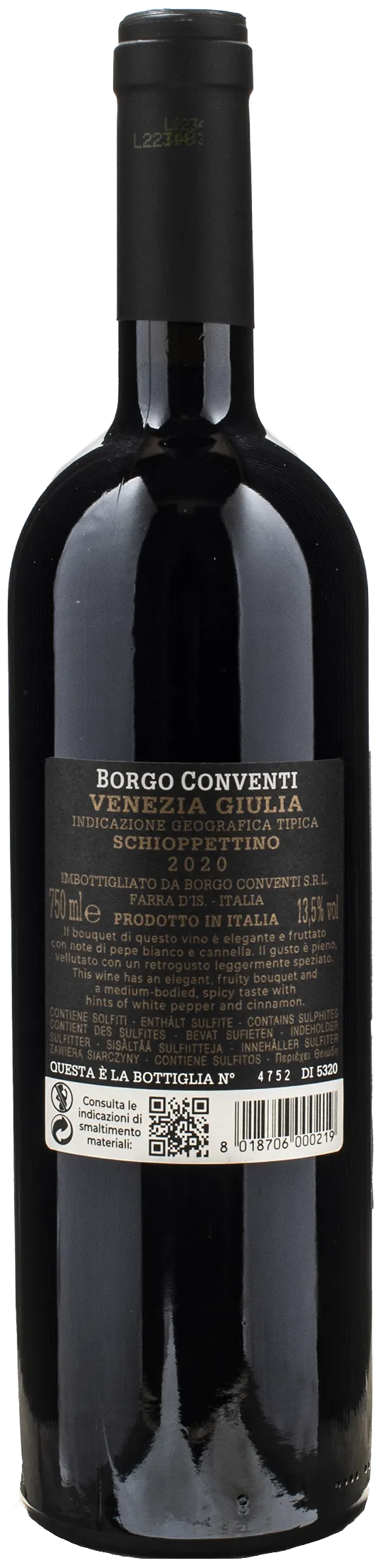 Borgo Conventi Schioppettino 2020
