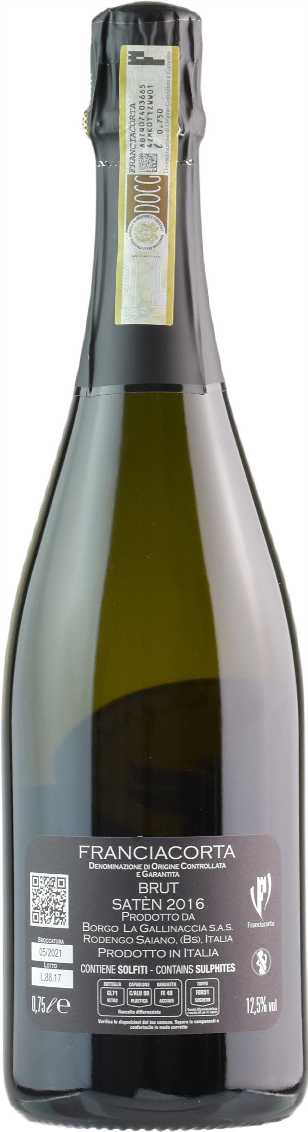 Borgo la Gallinaccia Franciacorta Saten Satenasso Brut Millesimato 2016
