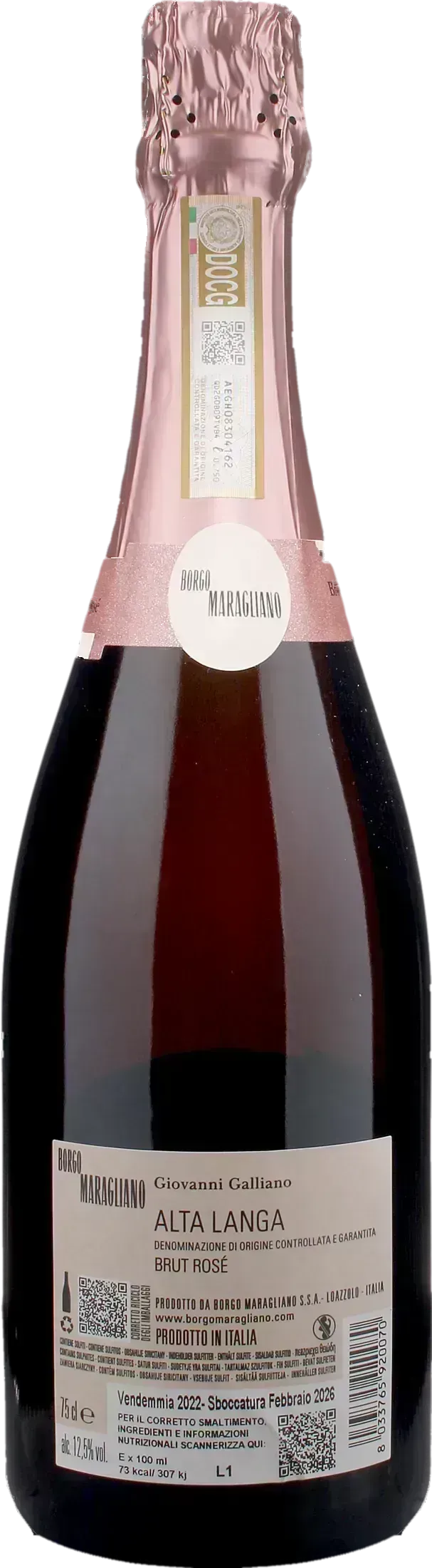 Borgo Maragliano Alta Langa Brut Rosè Giovanni Galliano 2022
