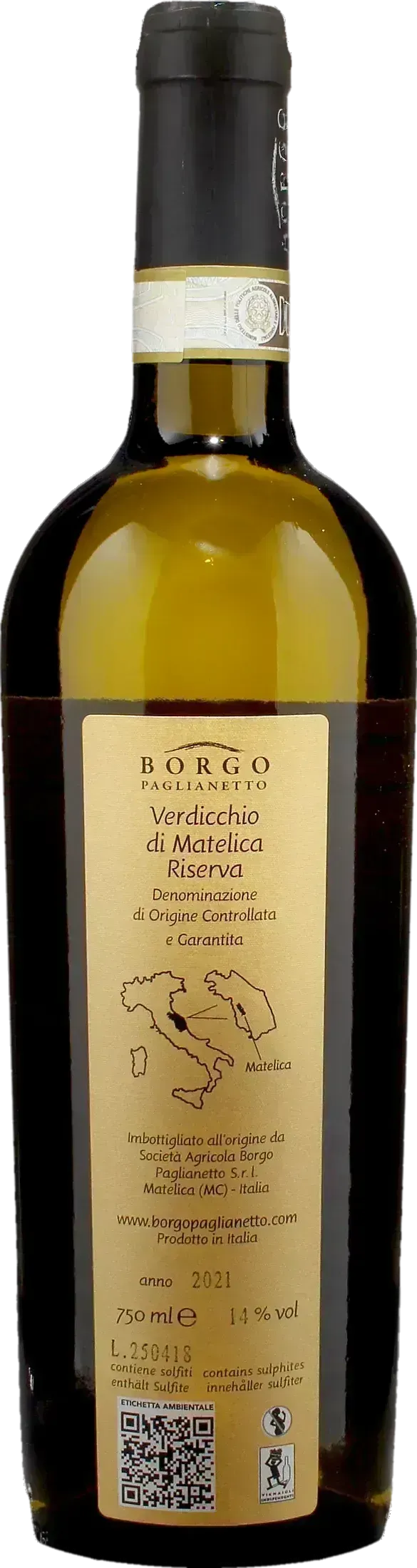 Borgo Paglianetto Verdicchio di Matelica Jera Riserva 2021