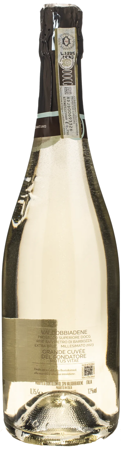 Bortolomiol Valdobbiadene Prosecco Superiore Extra Brut Grande Cuvee del Fondatore Motus Vitae 2023