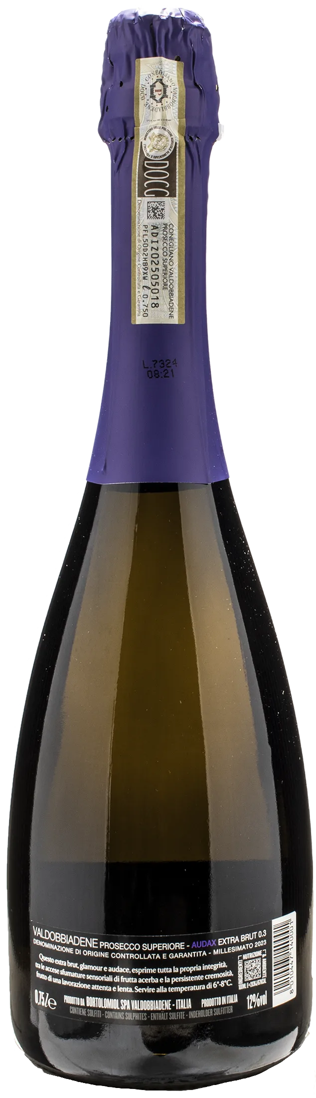 Bortolomiol Valdobbiadene Prosecco Superiore Audax Zero 3 Extra Brut Millesimato 2023