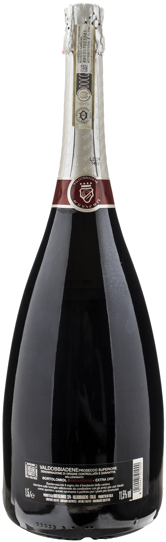 Bortolomiol Valdobbiadene Prosecco Superiore Bandarossa Millesimato Extra Dry Magnum 2023
