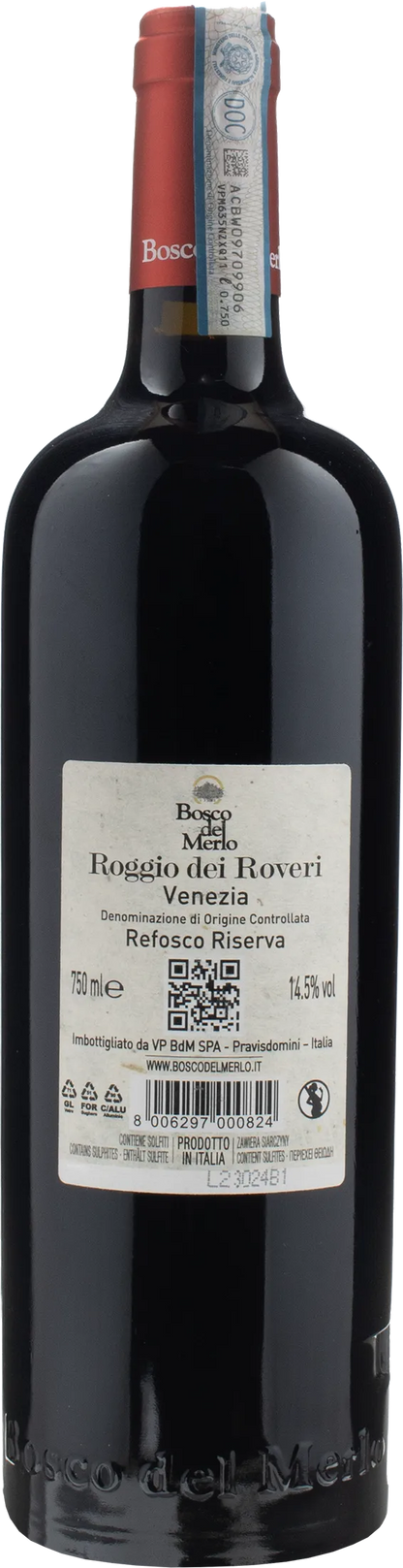 Bosco del Merlo Refosco Roggio dei Roveri Riserva 2019