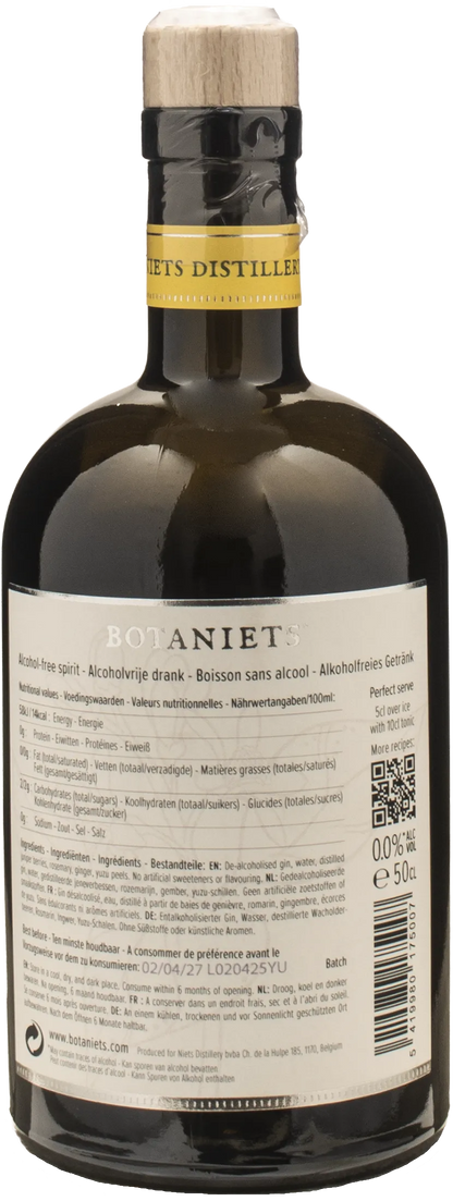 Botaniets Triple Distilled Zero Alcohol Ginger & Yuzu 0.5L