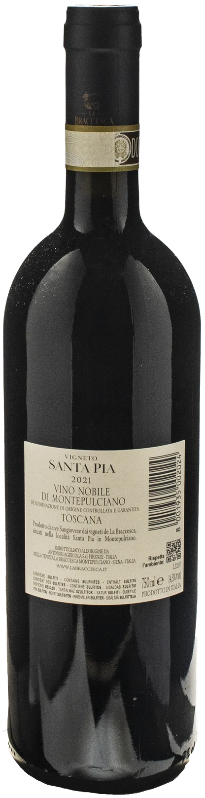 Braccesca Nobile di Montepulciano Riserva Santa Pia 2021