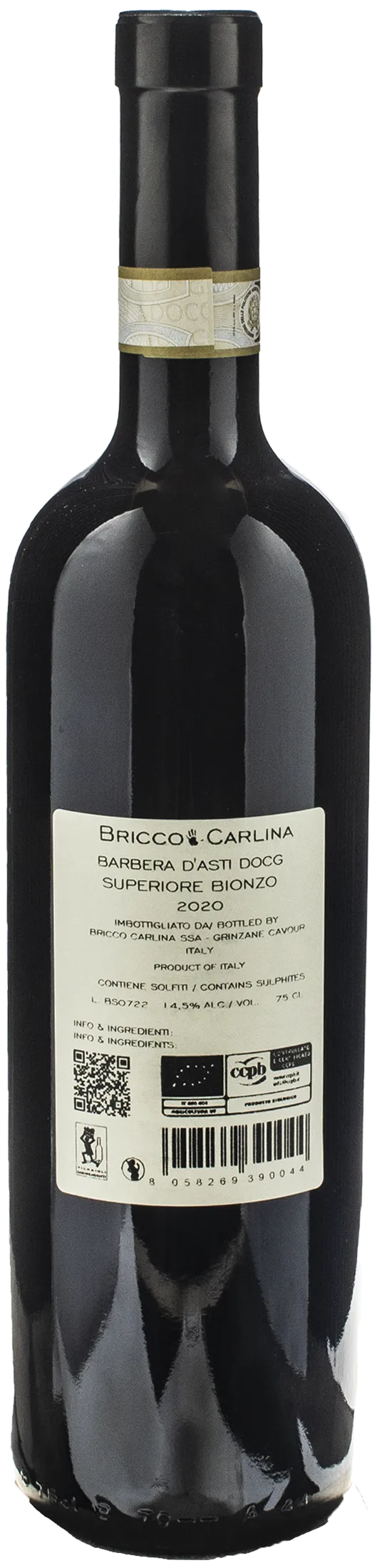 Bricco Carlina Bionzo Barbera d'Asti Superiore 2020