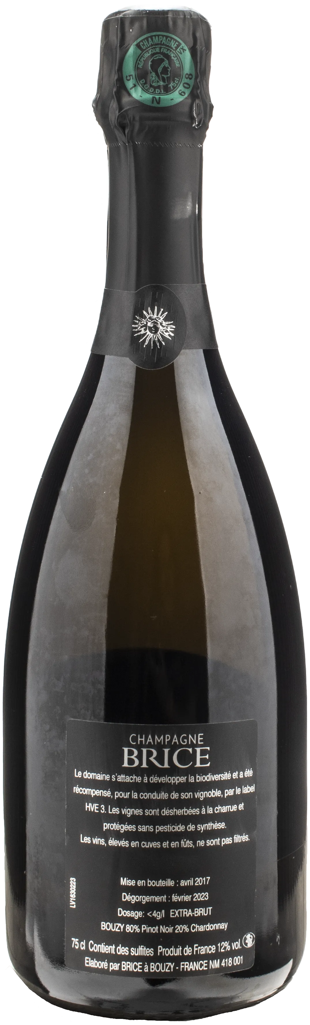 Brice Champagne Grand Cru Extra Brut Bouzy Vintage 2016