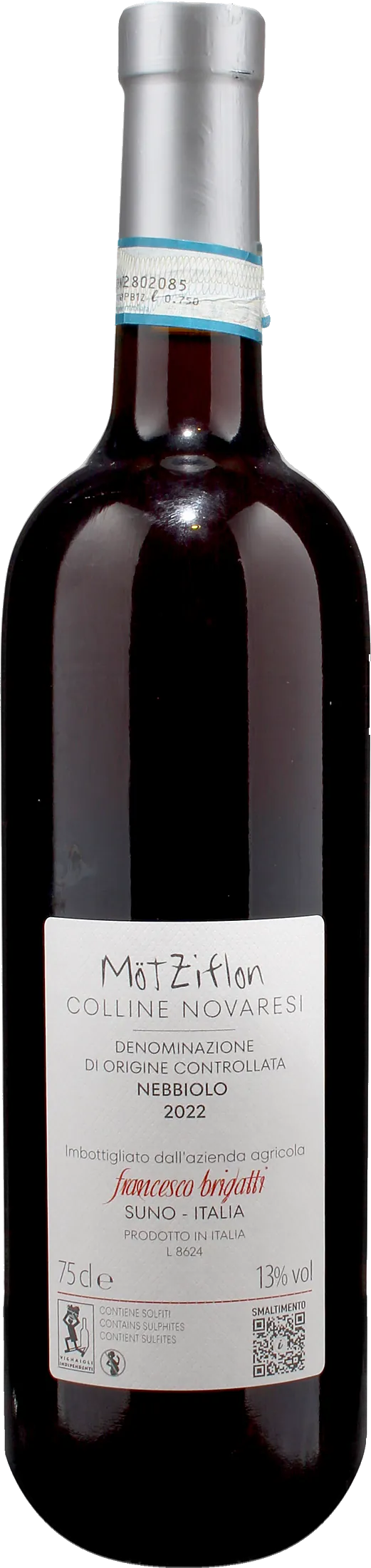 Brigatti Francesco Colline Novaresi Nebbiolo Motzfilon 2022