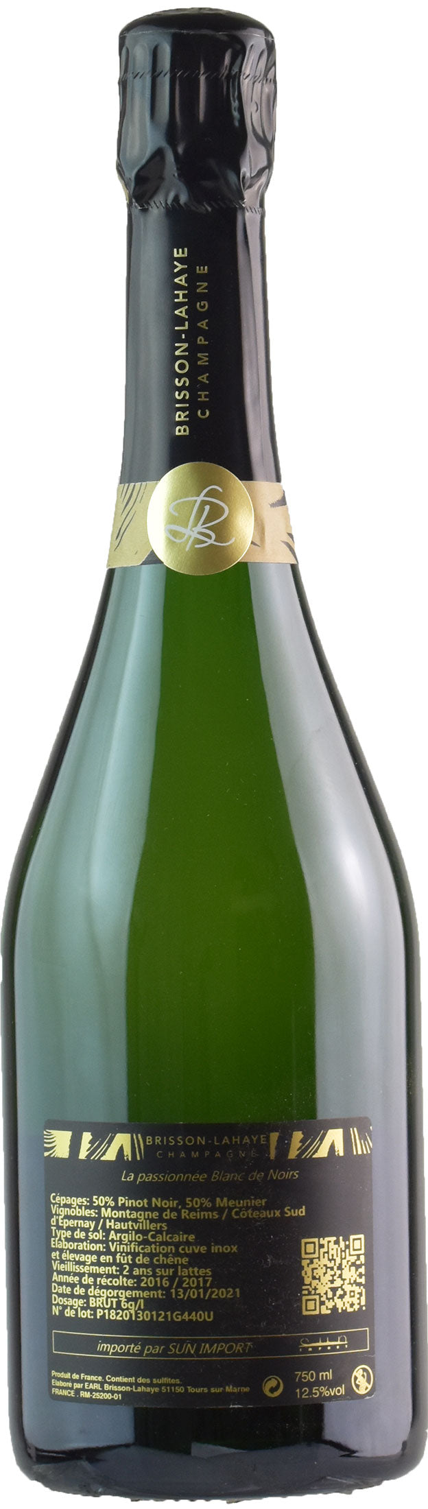 Brisson-Lahaye Champagne Blanc de Noirs La Passionée Brut