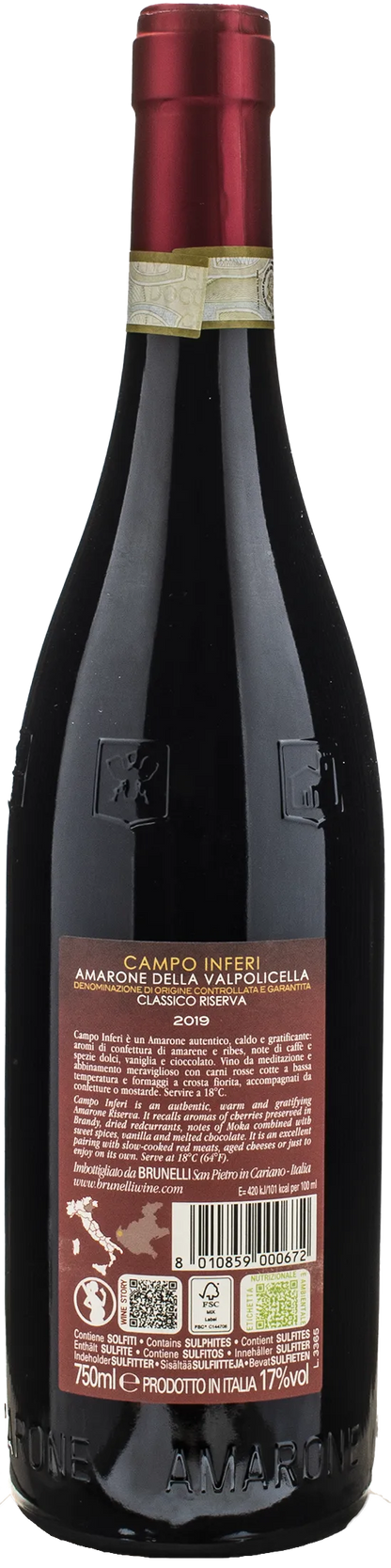 Brunelli Amarone della Valpolicella Classico Campo Inferi Riserva 2019