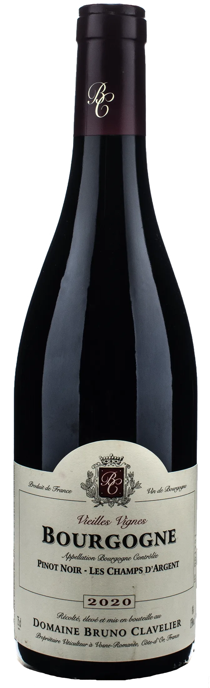 Bruno Clavelier Bourgogne Pinot Noir Les Champs d'Argent 2020