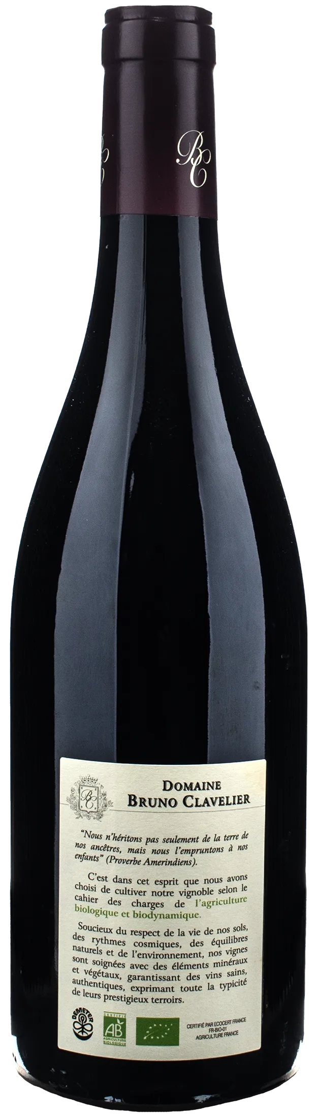 Bruno Clavelier Bourgogne Pinot Noir Les Champs d'Argent 2020