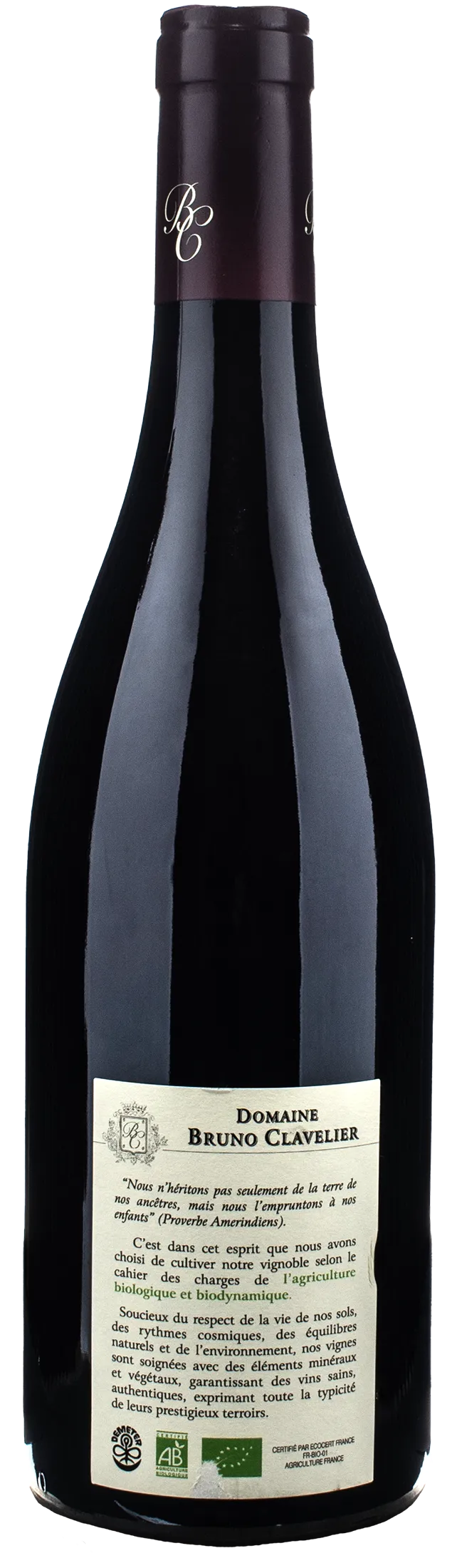 Bruno Clavelier Bourgogne Pinot Noir Les Champs d'Argent 2021